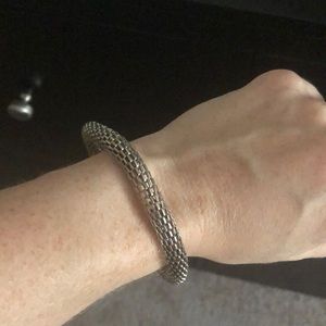 Silver mesh bangle